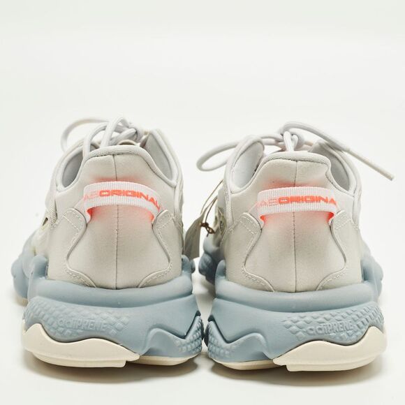 Adidas Size 41.5 Grey Synthetic Leather Ozweego Celox Dash Lace Up Sneakers - Picture 5 of 7
